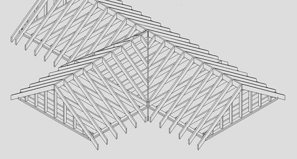 gable roof frame
