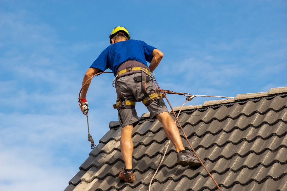 roofer working on the roof