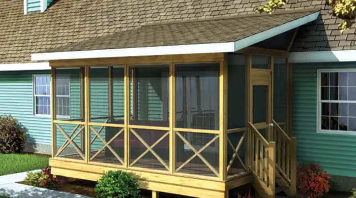Shed style Porch Roof