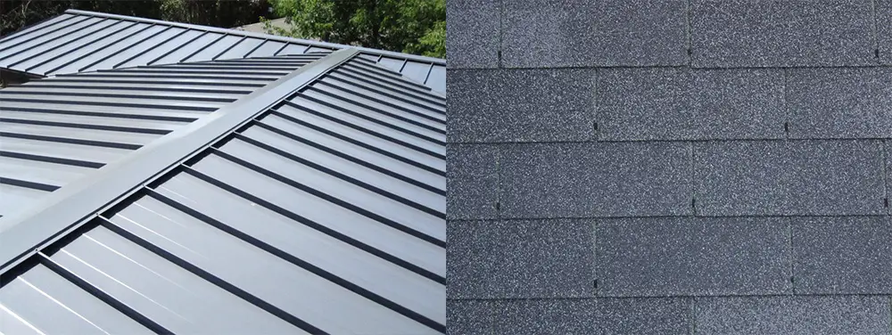 metal roof that looks like wood shingles