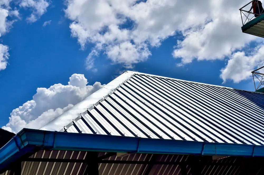 modern house with metal roof